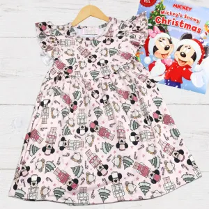 $15.00 EA - 6-7 X 1 - Girls Fun Holiday Character Dresses - Nutcracker Mickey Mouse