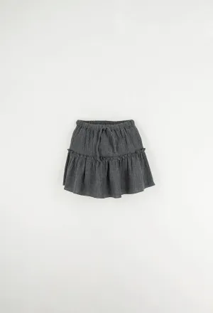 20.1 DARK GREY SKIRT W/FRILL