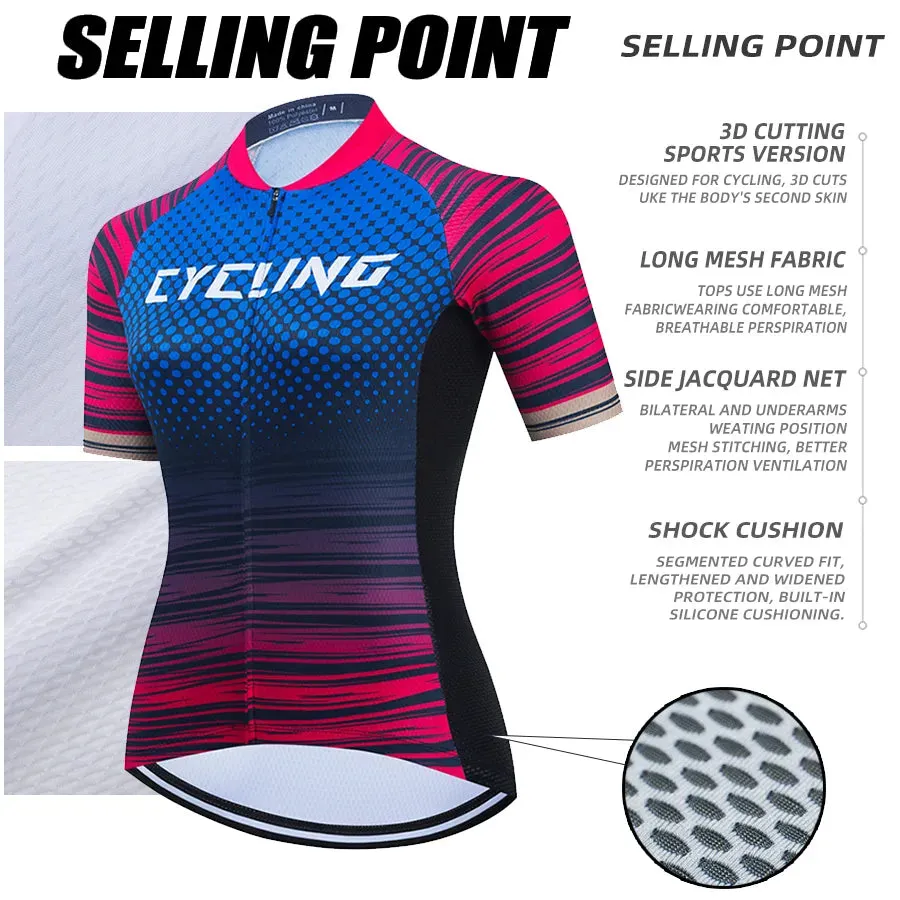 2023 Team Bike Cycling Suit Set Ropa Ciclismo Mountain Bike Bike Riding Women's Road Bike Uniforme Bike Set Ropa