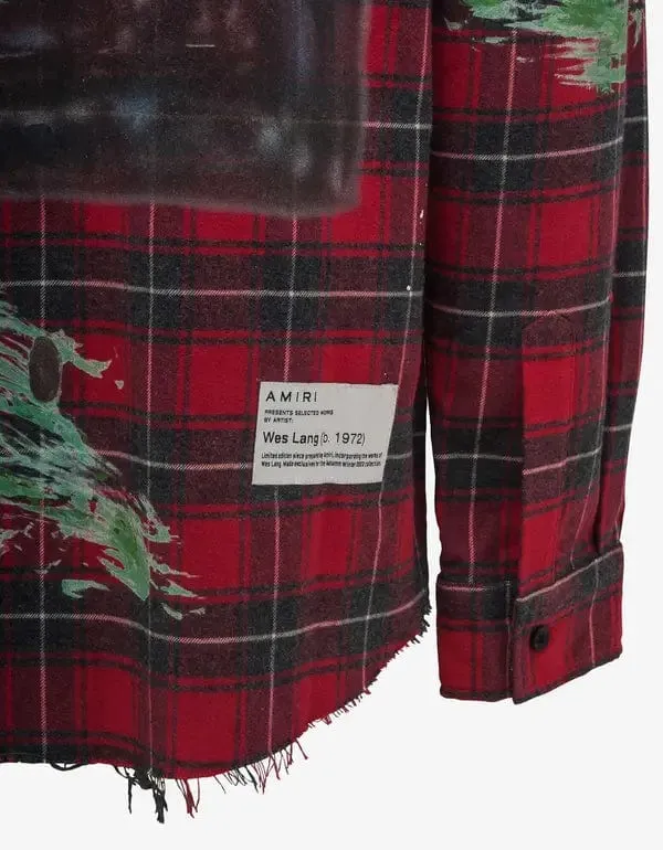 Amiri x Wes Lang Blood '38 Red Check Shirt