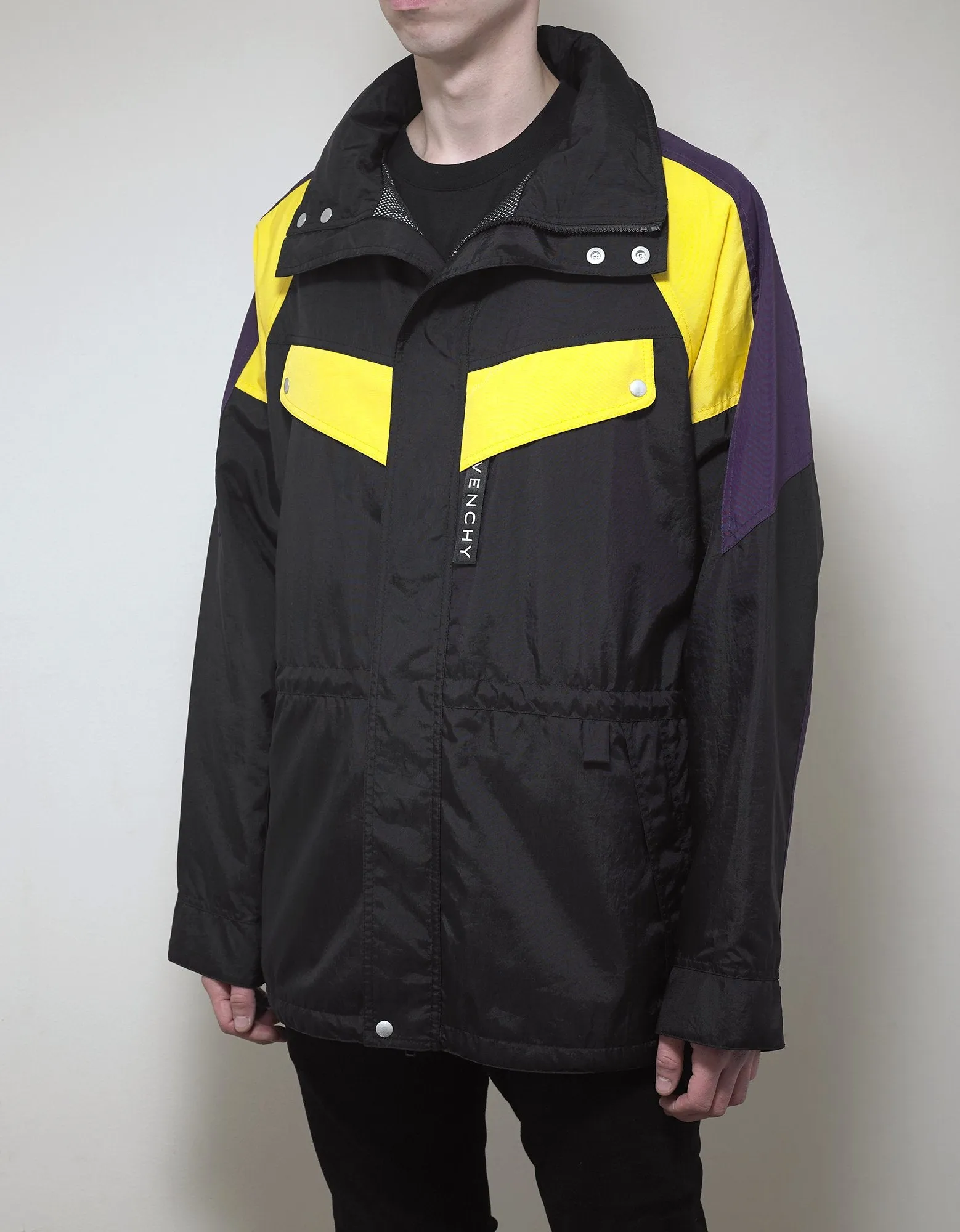 Black Long Sailing Windbreaker