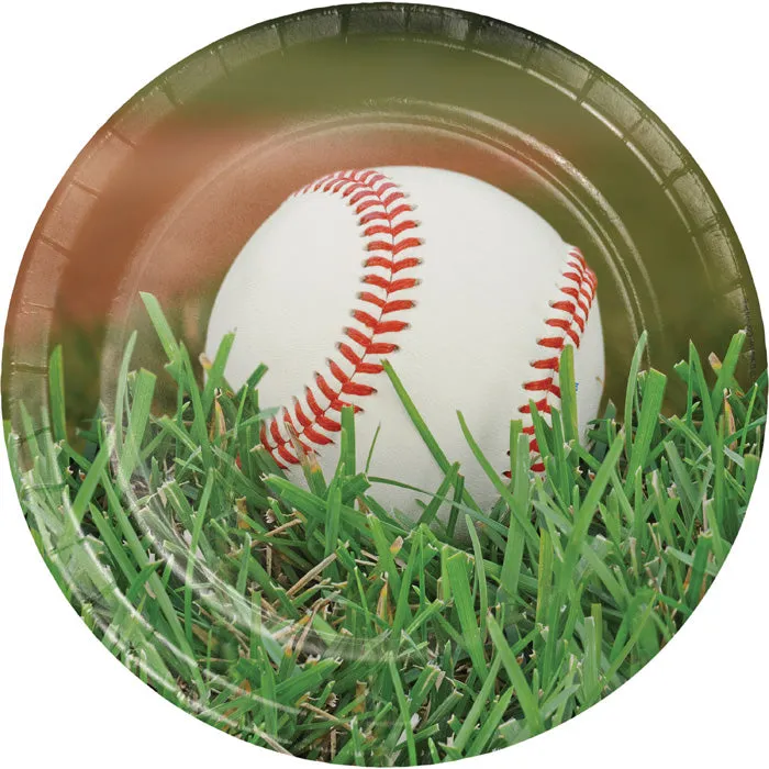 Bulk Baseball Paper Dinner Plates (96 per Case)