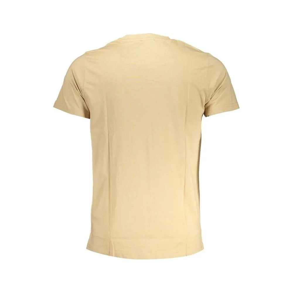 Cavalli Class Beige Cotton T-Shirt