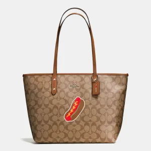 COACH NYC HOT DOG CITY ZIP TOTE IN SIGNATURE