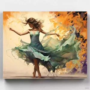 Dancer's Poise - Ballet Dancer Paint by Numbers