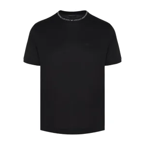 Emporio Armani Logo Collar Black T-Shirt