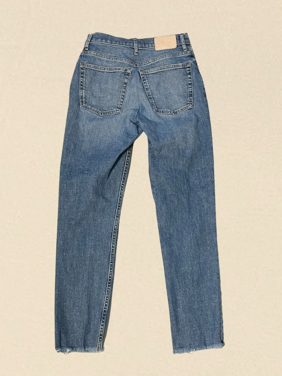 Everlane The Original Cheeky® High Rise Light Wash Straight Leg Jeans - Size 24