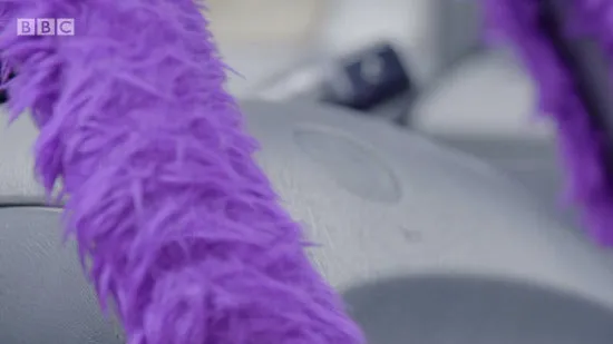 Gorgeous Purple faux fur fuzzy car steering wheel cover