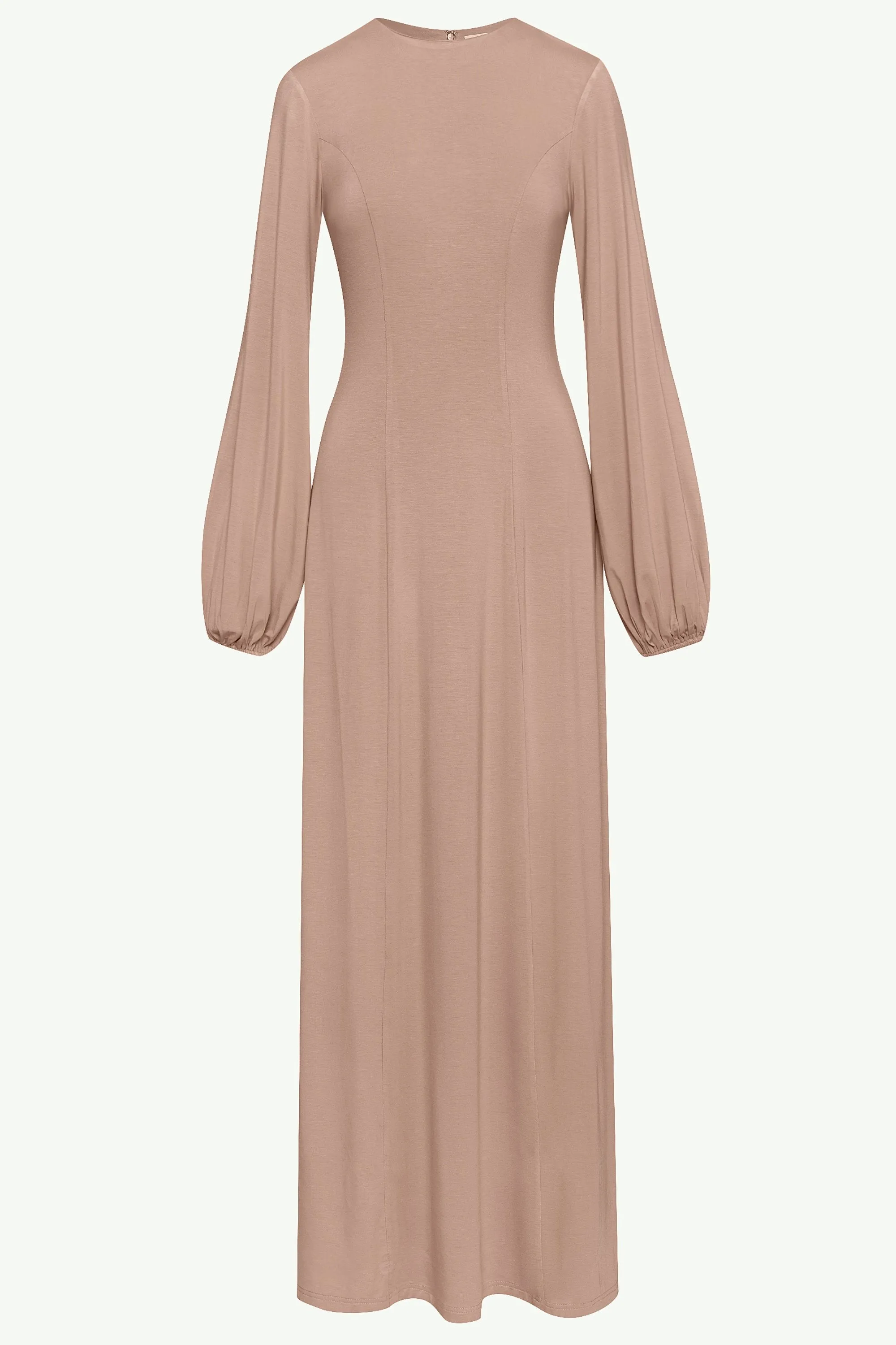 Hayat Jersey Princess Seam Maxi Dress - Mink