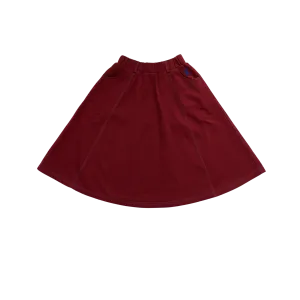 HK444-BURGANDY STITCHED SKIRT