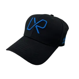 LXR BASEBALL CAP, Black & Electric Blue (LARGE FIT)