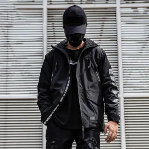 MASTER Black Windbreaker Parka Jacket