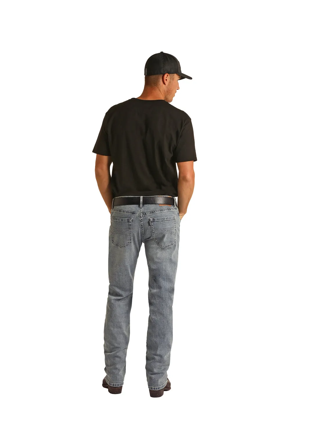 Men's Rock & Roll Hooey Revolver Straight Cury Logo Jean