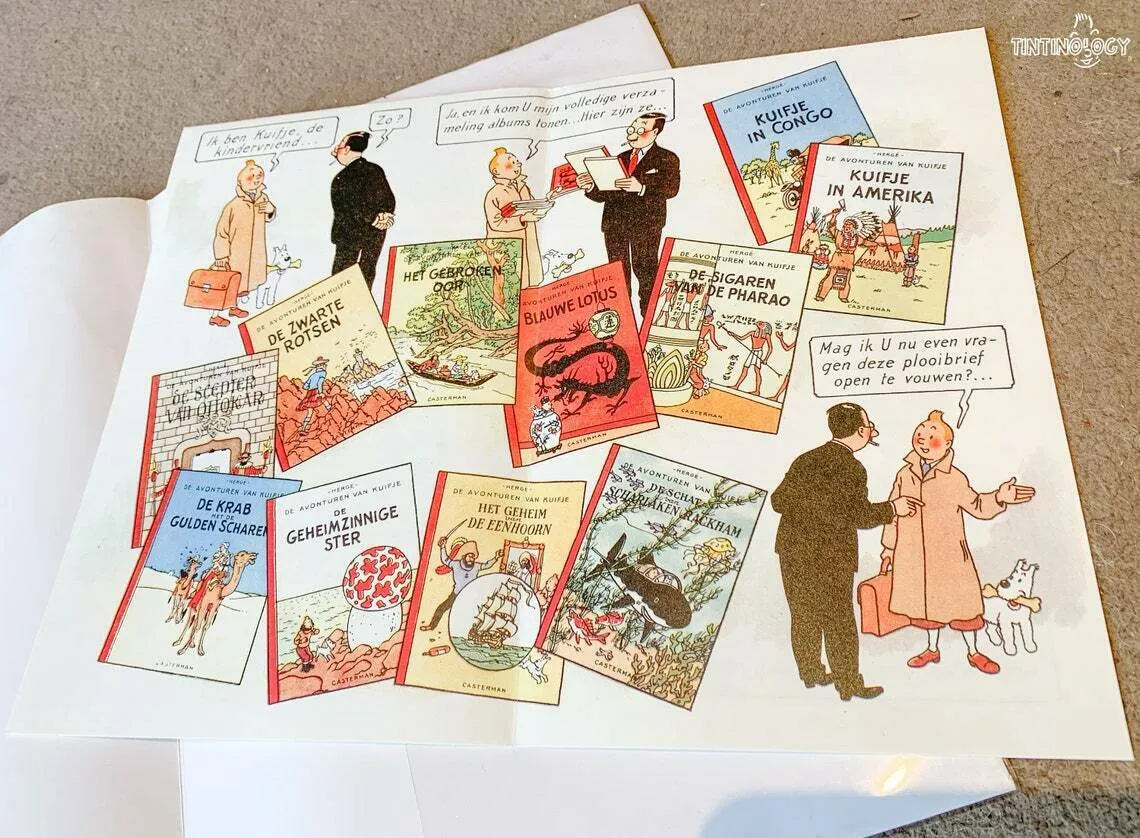 Rare Ltd Edition Dutch Tintin Promo Print Poster Card Set: Hand Numbered #82