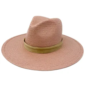 SAN SEBASTIAN straw fedora quartz pink