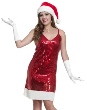 Sequin Santa Hottie Adult Costume