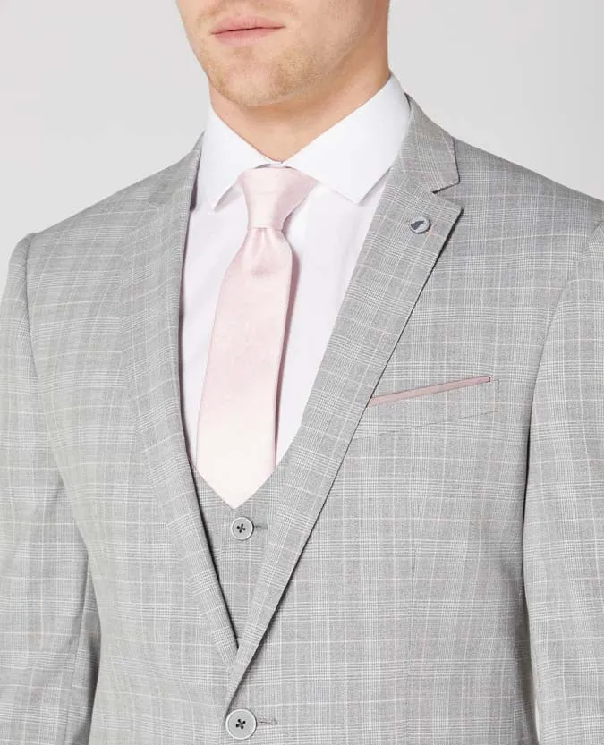 Slim Fit 2-Piece Checked Stretch Suit