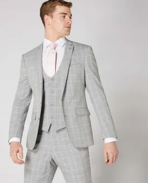 Slim Fit 2-Piece Checked Stretch Suit