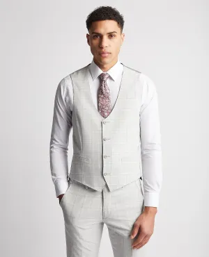 Slim Fit Checked Waistcoat