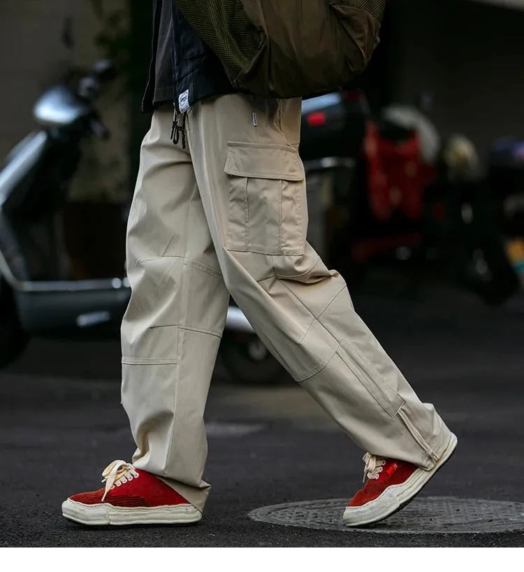 Straight Leg Twill Cargo Pants