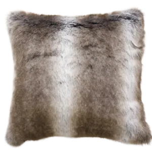 Striped Elk Faux Fur Cushion