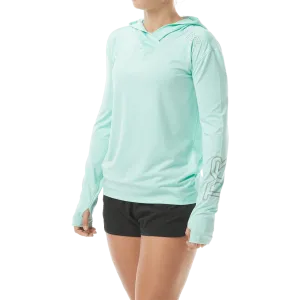 TYR Womens SunDefense Mint Hooded  Long Sleeve Shirt