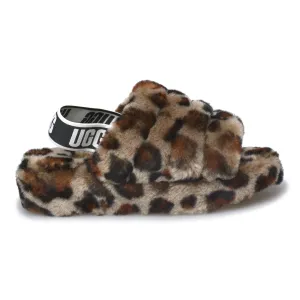 UGG Fluff Yeah Slide Leopard Slippers - Women's