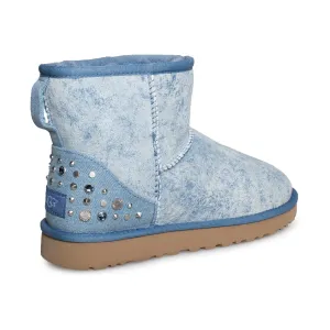 UGG Mini Studded Bling Light Denim Boots - Women's